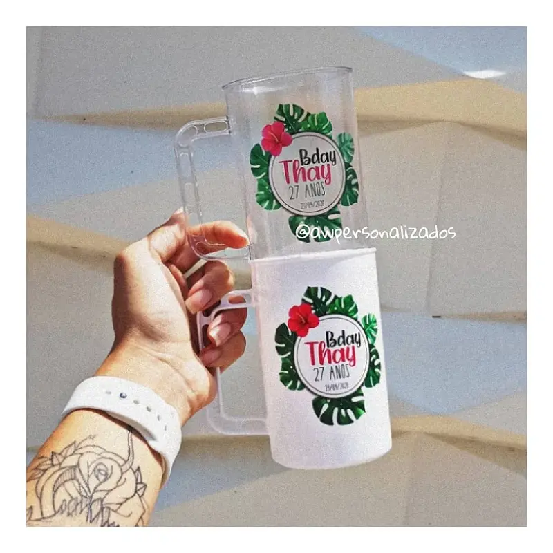 Caneca de Chopp 450ml -  Branca ou Cristal